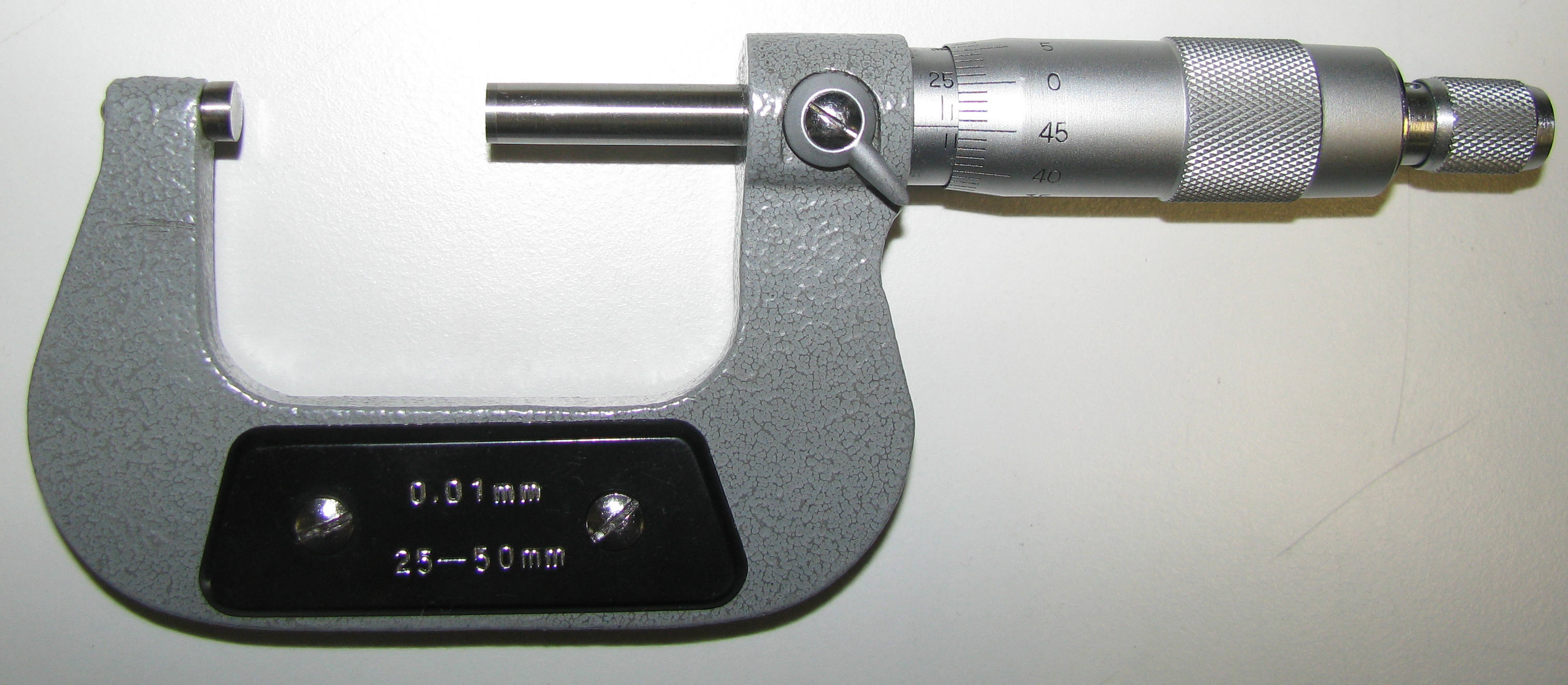 Le micromètre Palmer d'exterieur